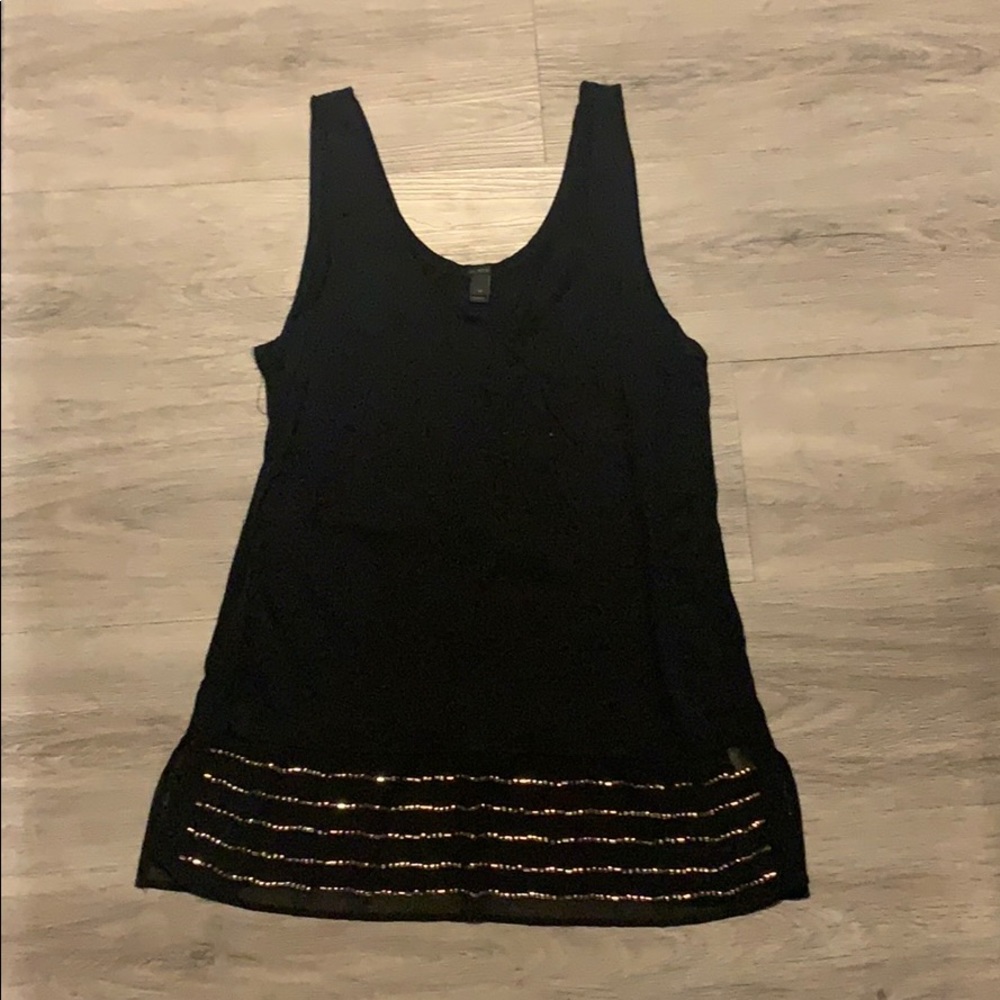 Black jcrew sparkle tank